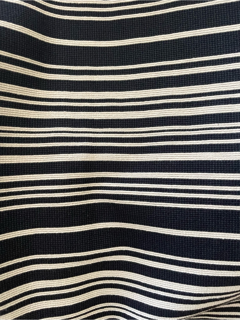 LOFT Black Bodice with Black & White Striped Midi Dress - Picture 6 of 6